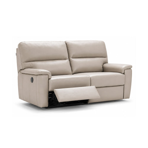 adige sofa in grey top grain leather floor