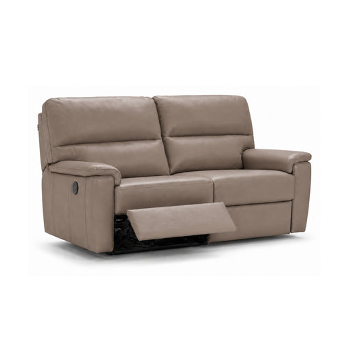 adige sofa in taupe top grain leather floor