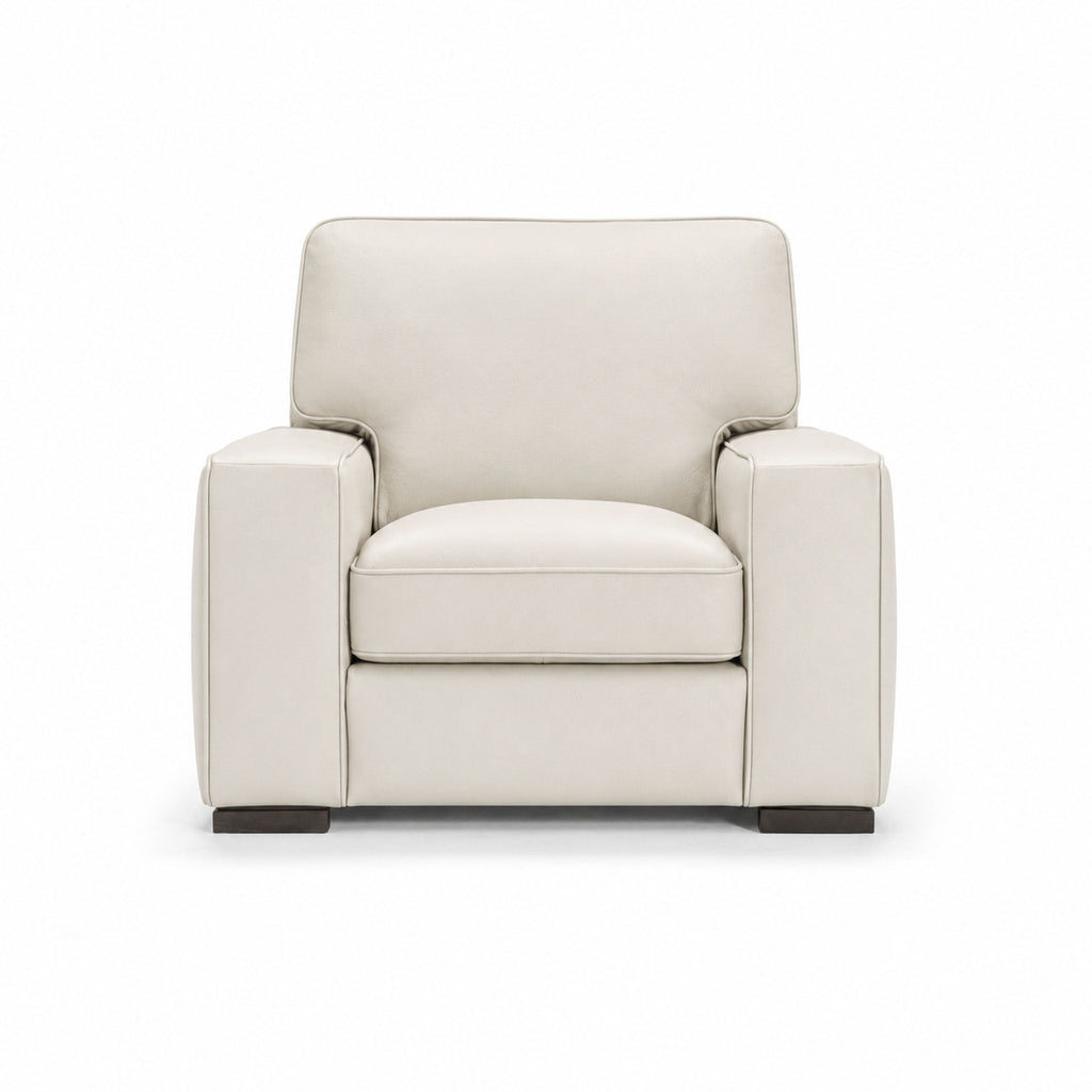 aria armchair in cognac top grain leather floor