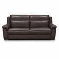 castello loveseat in brown top grain leather floor