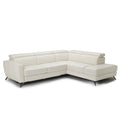 stelvio sectional in white top grain leather floor
