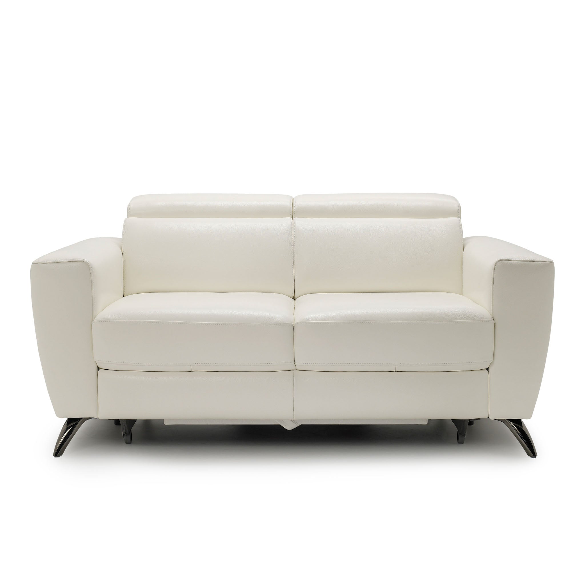 stelvio loveseat in grey top grain leather floor