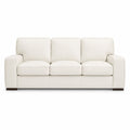 aria sofa in white top grain leather floor