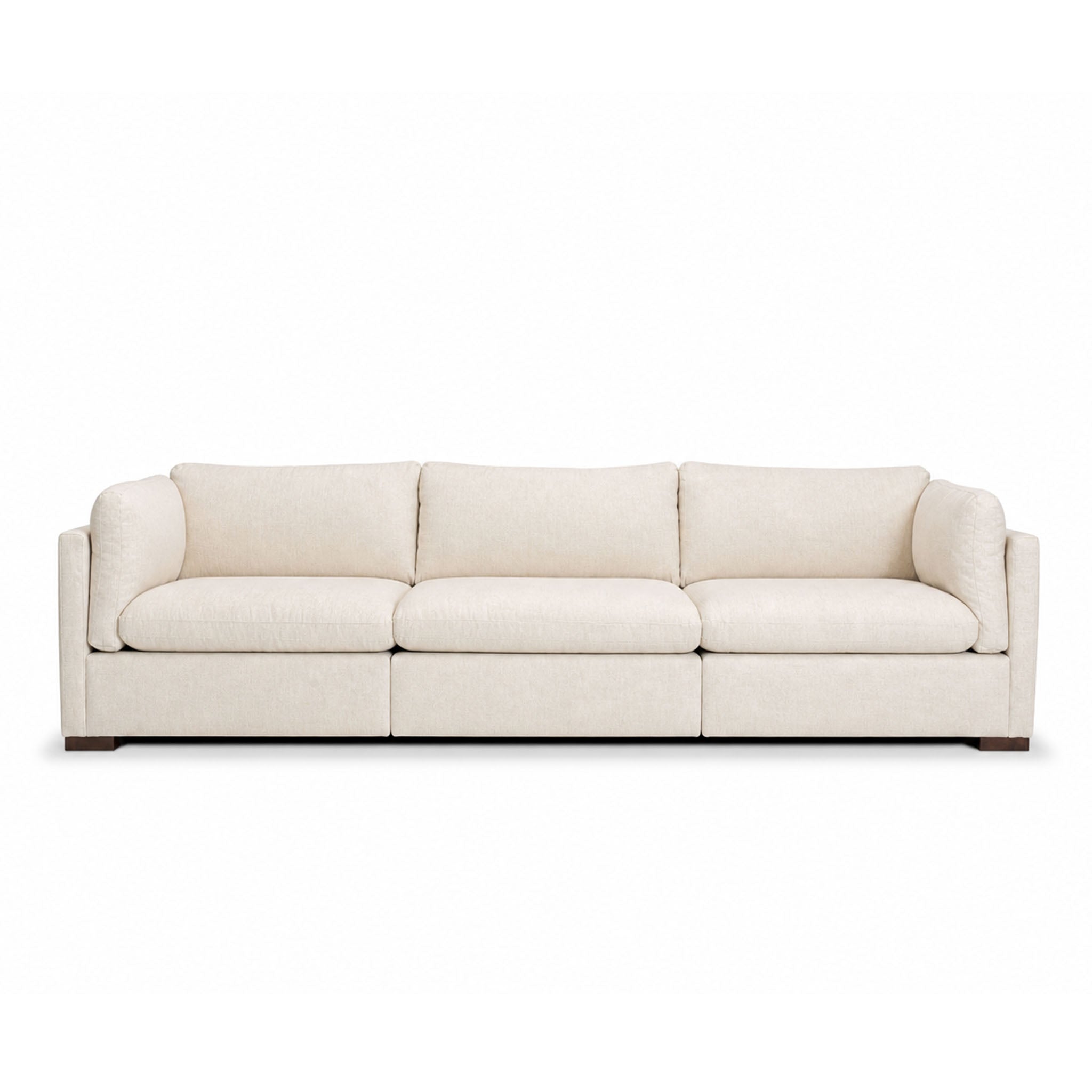 brooklyn sofa in off white upholstery floor