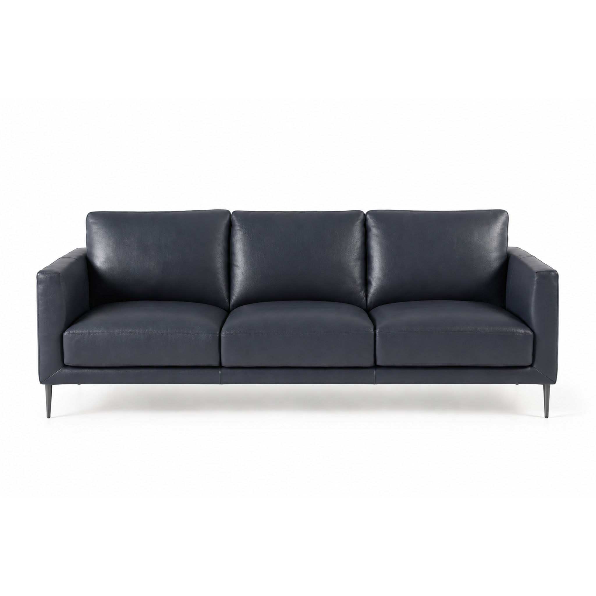 linea sofa in blue top grain leather floor