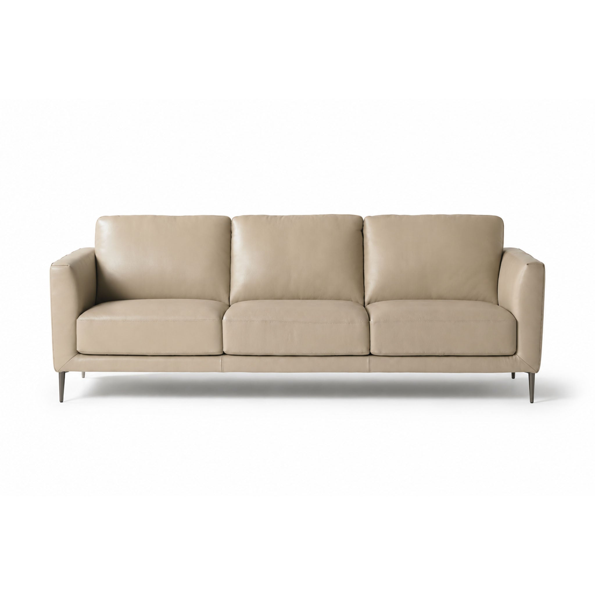 linea sofa in beige top grain leather floor