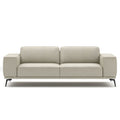 manhattan sofa in grey top grain leather floor