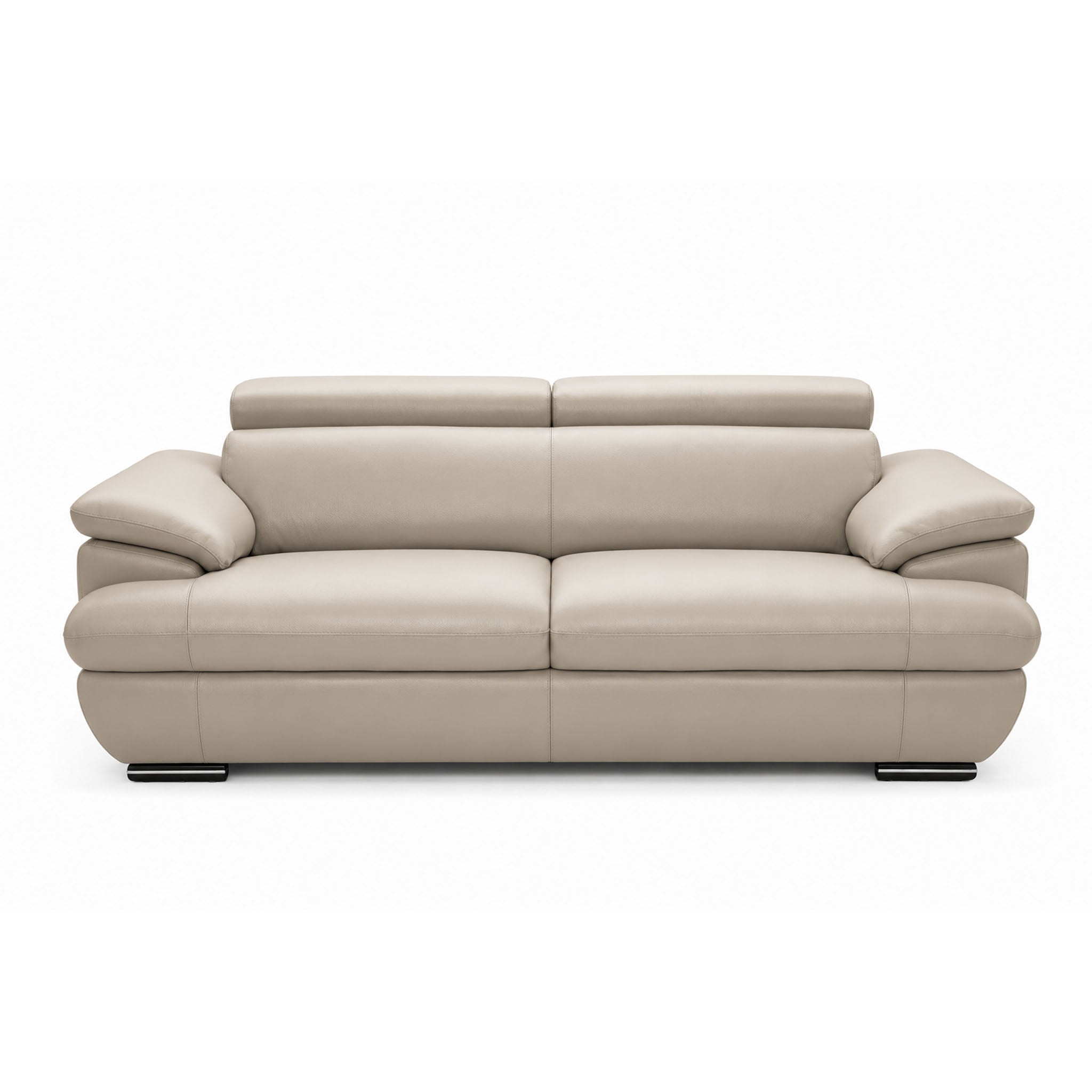 monza sofa in beige top grain leather floor