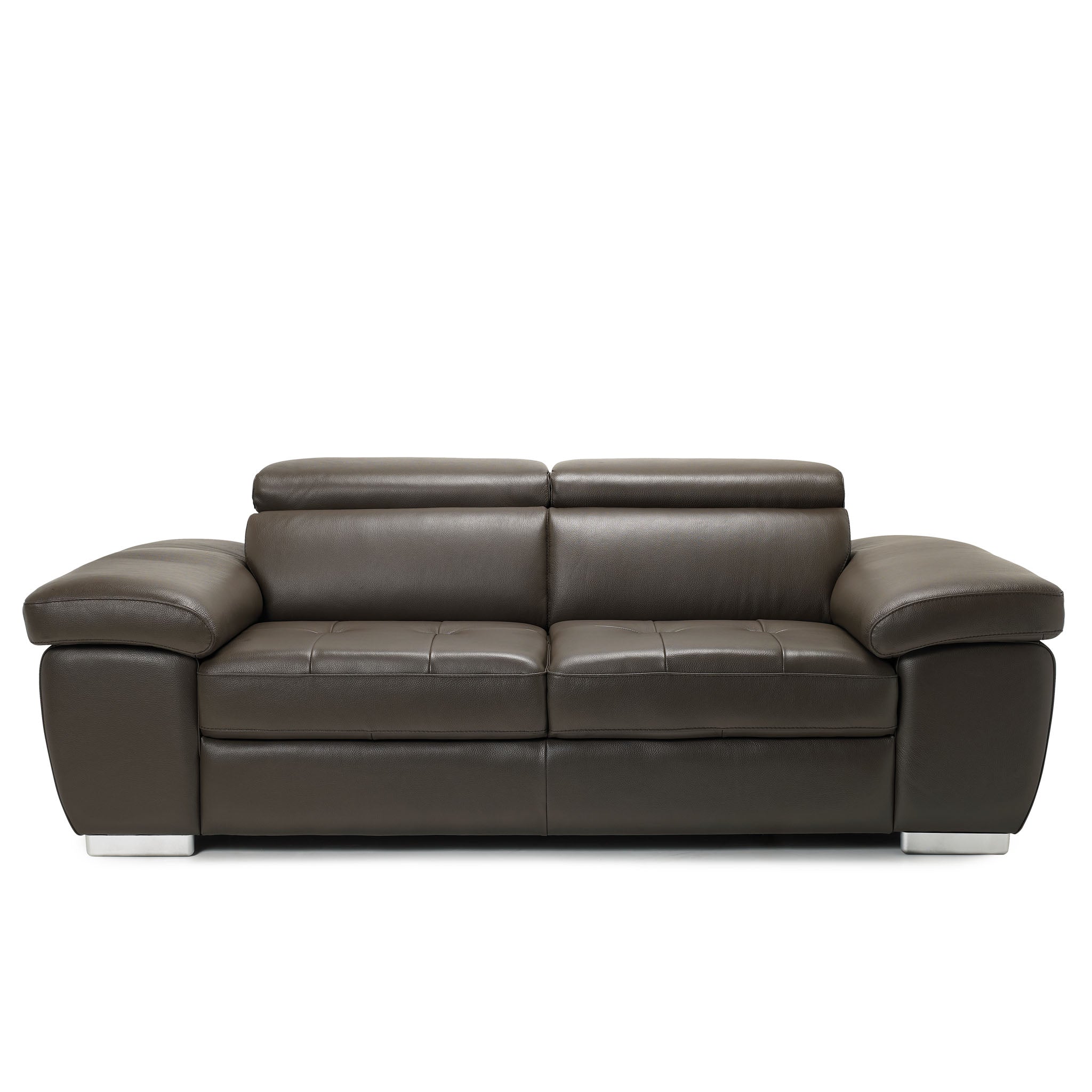 viola sofa in brown top grain leather floor
