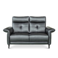 diva loveseat in black top grain leather floor