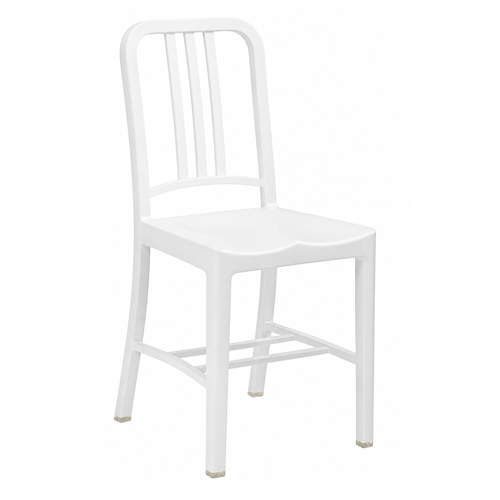 capri counter chair, 2-pack in white polypropylene new