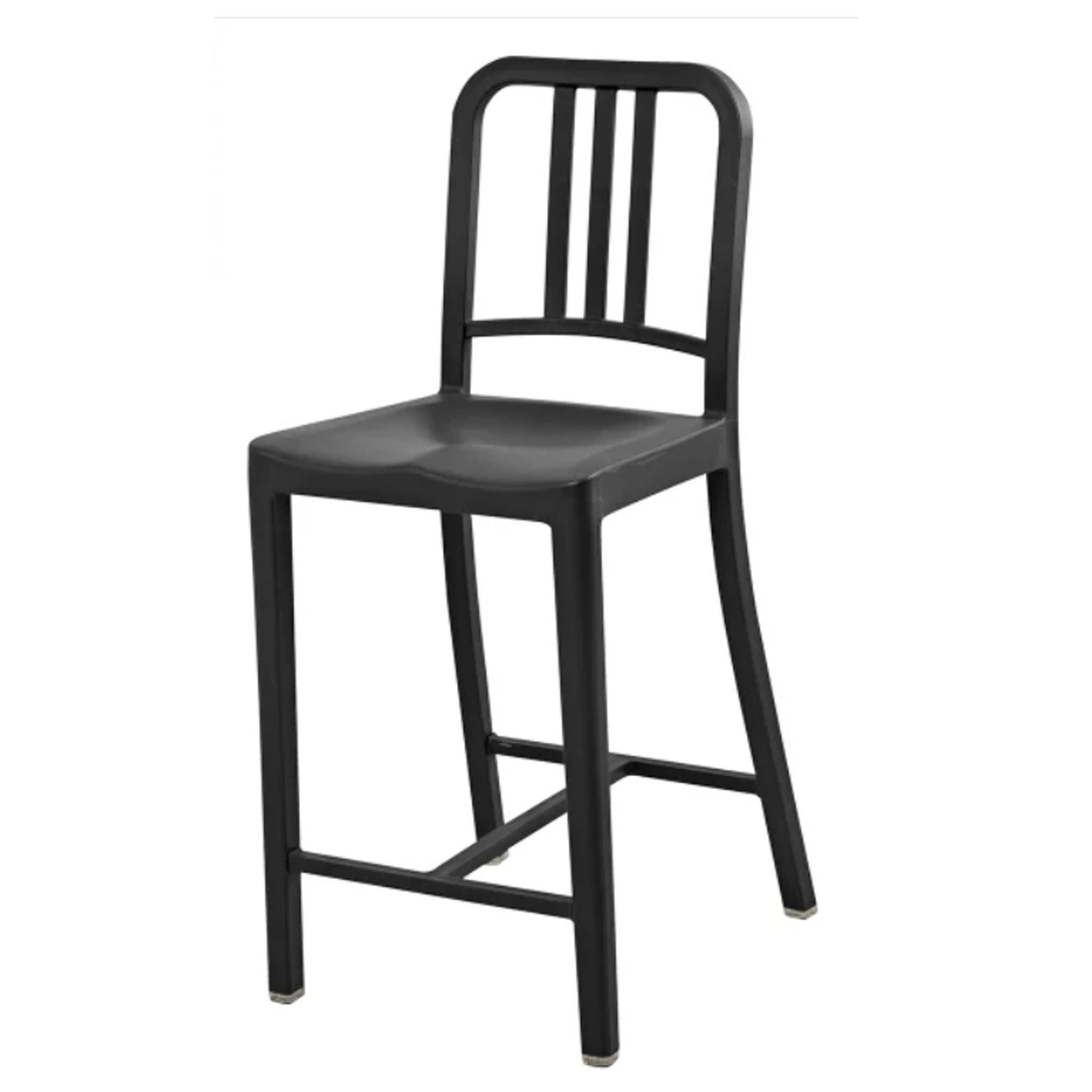 capri dining chair, 4-pack in black polypropylene floor
