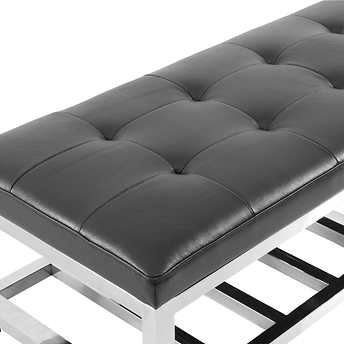 DESN Top Grain Leather Bench