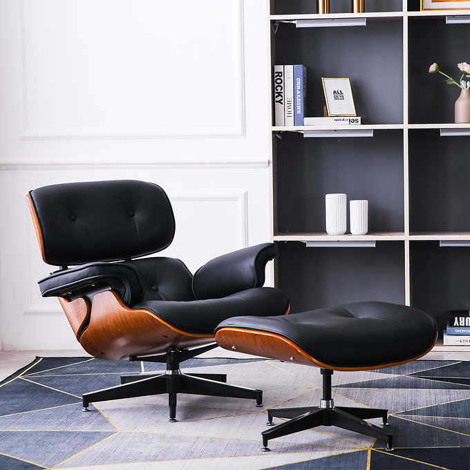 Earl Recliner Top Grain Leather Chair with Ottoman