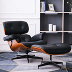 Earl Recliner Top Grain Leather Chair with Ottoman