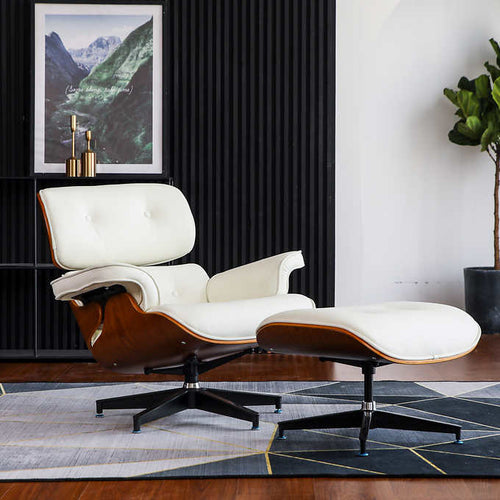 Earl Recliner Top Grain Leather Chair with Ottoman