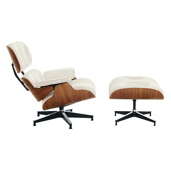 EARL Top Grain Leather Chair with Ottoman