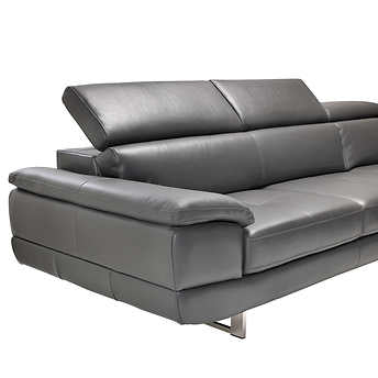 FL7307/FL7340 Contemporary Top Grain Leather Sectional