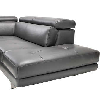 FL7307/FL7340 Contemporary Top Grain Leather Sectional