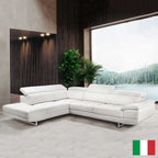 Florida Contemporary Top Grain Leather Sectional