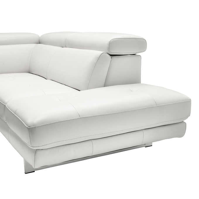 FL7307/FL7340 Contemporary Top Grain Leather Sectional