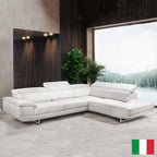 Florida Contemporary Top Grain Leather Sectional