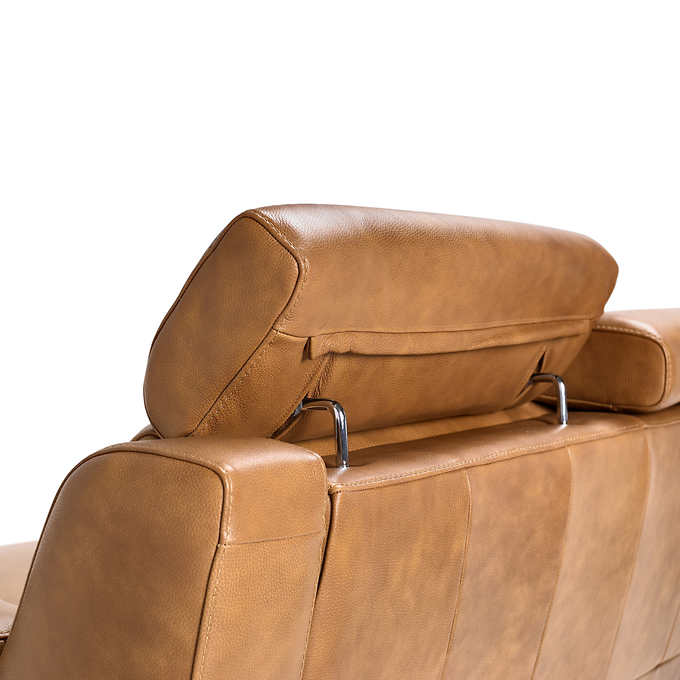 KI7370 Contemporary Top Grain Leather Loveseat